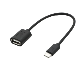 Kabel OTG USB C 15cm czarny do smartfona i tabletu