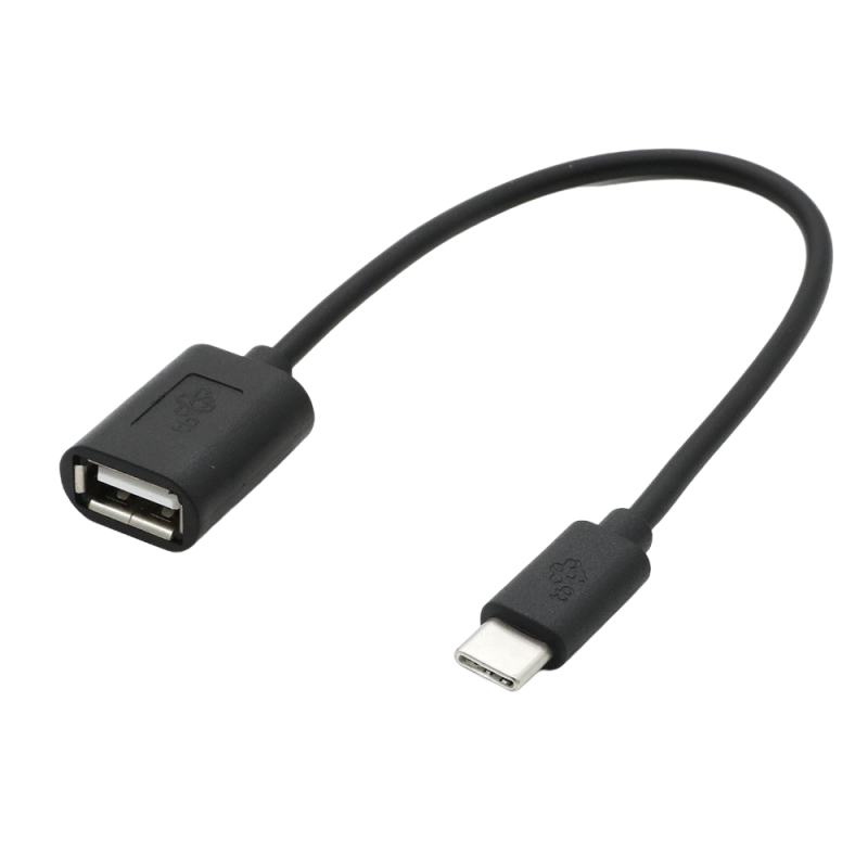 Kabel OTG USB C 15cm czarny do smartfona i tabletu Kabel OTG USB C 15cm czarny do smartfona i tabletu