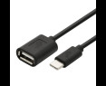 Kabel OTG USB C 15cm czarny do smartfona i tabletu Kabel OTG USB C 15cm czarny do smartfona i tabletu