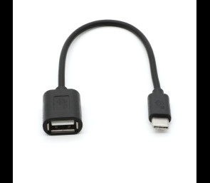 Kabel OTG USB C 15cm czarny do smartfona i tabletu