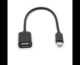 Kabel OTG USB C 15cm czarny do smartfona i tabletu Kabel OTG USB C 15cm czarny do smartfona i tabletu