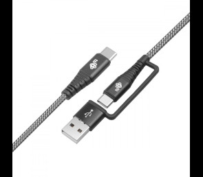 Kabel TB 2w1 USB C - USB C z USB A 1.2 m moc 60W uniwersalny