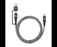 Kabel TB 2w1 USB C - USB C z USB A 1.2 m moc 60W uniwersalny Kabel TB 2w1 USB C - USB C z USB A 1.2 m moc 60W uniwersalny