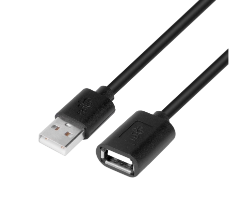Kabel USB 1.8 m przedłużacz czarny elastyczny USB 2.0