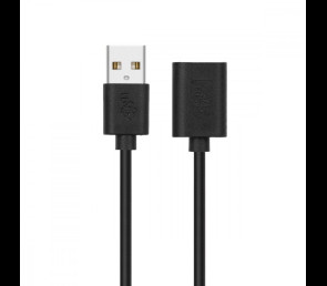 Kabel USB 1.8 m przedłużacz czarny elastyczny USB 2.0