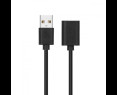 Kabel USB 1.8 m przedłużacz czarny elastyczny USB 2.0 Kabel USB 1.8 m przedłużacz czarny elastyczny USB 2.0