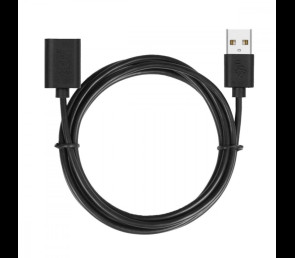 Kabel USB 1.8 m przedłużacz czarny elastyczny USB 2.0
