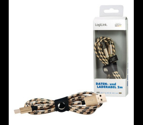 Kabel USB 2.0 A męski do USB-C męski 2m szybka transmisja danych