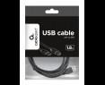 Kabel USB 2.0 AB AM-BM 1.8m czarny do komputerów i drukarek Kabel USB 2.0 AB AM-BM 1.8m czarny do komputerów i drukarek