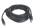 Kabel USB 2.0 AB AM-BM 1.8m czarny z pierścieniem ferrytowym Kabel USB 2.0 AB AM-BM 1.8m czarny z pierścieniem ferrytowym