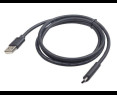 Kabel USB 2.0 Gembird A męski do C męski 1.8m czarny do ładowania Kabel USB 2.0 Gembird A męski do C męski 1.8m czarny do ładowania