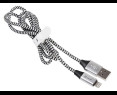 Kabel USB 2.0 iPhone AM Lightning 1m czarno-srebrny szybki do ładowania Kabel USB 2.0 iPhone AM Lightning 1m czarno-srebrny szybki do ładowania