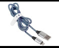 Kabel USB 2.0 Tracer iPhone Lightning 1m czarno-niebieski szybkie ładowanie Kabel USB 2.0 Tracer iPhone Lightning 1m czarno-niebieski szybkie ładowanie