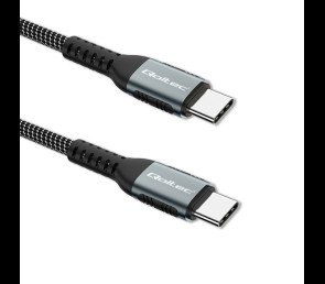 Kabel USB 2.0 typ C 1.5m Qoltec 100W szybkie ładowanie QC 3.0 czarny