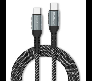 Kabel USB 2.0 typ C 1.5m Qoltec 100W szybkie ładowanie QC 3.0 czarny