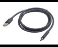 Kabel USB 2.0 Type C BM/CM 1 m czarny do smartfona i komputera Kabel USB 2.0 Type C BM/CM 1 m czarny do smartfona i komputera