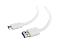 Kabel USB 3.0 Gembird C AM/CM 1m biały szybki do SSD Kabel USB 3.0 Gembird C AM/CM 1m biały szybki do SSD
