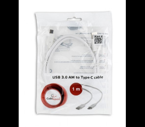 Kabel USB 3.0 Gembird C AM/CM 1m biały szybki do SSD