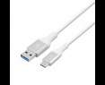 Kabel USB 3.0 USB C 2m PREMIUM 3A biały TPE szybkie ładowanie Kabel USB 3.0 USB C 2m PREMIUM 3A biały TPE szybkie ładowanie