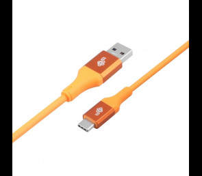 Kabel USB 3.0 USB C 2m PREMIUM 3A pomarańczowy szybkie ładowanie