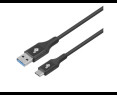 Kabel USB 3.0 USB C 2m PREMIUM czarny szybkie ładowanie TPE Kabel USB 3.0 USB C 2m PREMIUM czarny szybkie ładowanie TPE