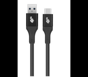 Kabel USB 3.0 USB C 2m PREMIUM czarny szybkie ładowanie TPE