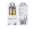 Kabel USB 3.0 USB C 2m PREMIUM szybkie ładowanie żółty TPE Kabel USB 3.0 USB C 2m PREMIUM szybkie ładowanie żółty TPE