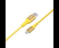 Kabel USB 3.0 USB C 2m PREMIUM szybkie ładowanie żółty TPE Kabel USB 3.0 USB C 2m PREMIUM szybkie ładowanie żółty TPE