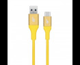 Kabel USB 3.0 USB C 2m PREMIUM szybkie ładowanie żółty TPE Kabel USB 3.0 USB C 2m PREMIUM szybkie ładowanie żółty TPE