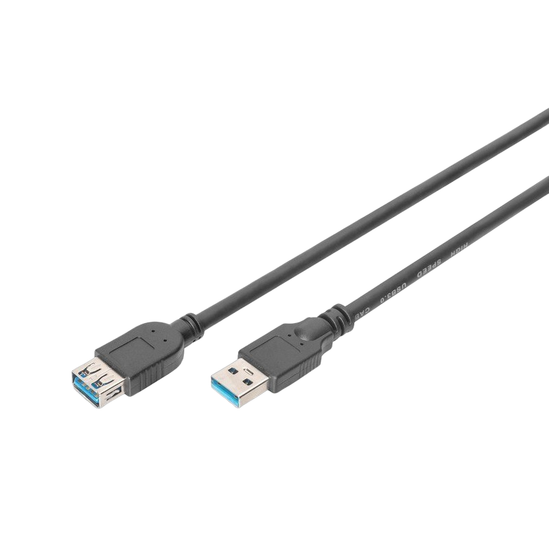 Kabel USB 3.1 Gen.1 przedłużacz 1,8m męski żeński czarny Kabel USB 3.1 Gen.1 przedłużacz 1,8m męski żeński czarny