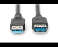 Kabel USB 3.1 Gen.1 przedłużacz 1,8m męski żeński czarny Kabel USB 3.1 Gen.1 przedłużacz 1,8m męski żeński czarny