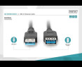 Kabel USB 3.1 Gen.1 przedłużacz 1,8m męski żeński czarny Kabel USB 3.1 Gen.1 przedłużacz 1,8m męski żeński czarny