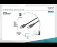 Kabel USB 3.1 Gen.1 przedłużacz 1,8m męski żeński czarny Kabel USB 3.1 Gen.1 przedłużacz 1,8m męski żeński czarny