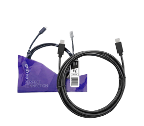 Kabel USB 3.1 typ C męski 1.4m czarny szybki transfer danych