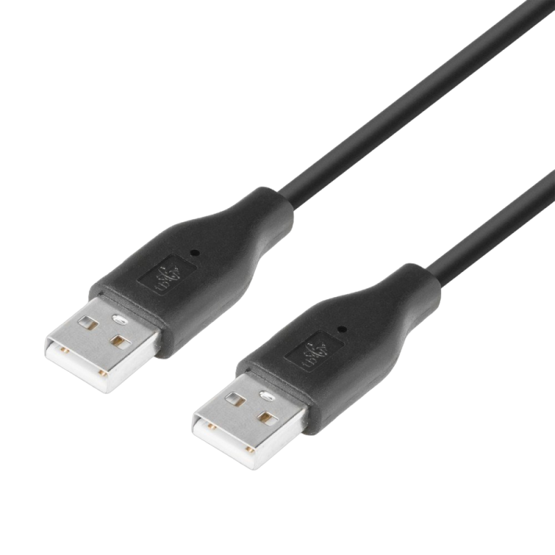 Kabel USB AM-AM 1.8m czarny do komputera USB 2.0 Kabel USB AM-AM 1.8m czarny do komputera USB 2.0