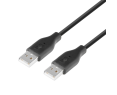 Kabel USB AM-AM 1.8m czarny do komputera USB 2.0 Kabel USB AM-AM 1.8m czarny do komputera USB 2.0