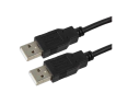Kabel USB AM-AM 1.8m czarny USB 2.0 Hi-Speed do komputera Kabel USB AM-AM 1.8m czarny USB 2.0 Hi-Speed do komputera