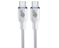 Kabel USB C 60W Glamour 1.5m biały elegancki silikonowy przewód Kabel USB C 60W Glamour 1.5m biały elegancki silikonowy przewód