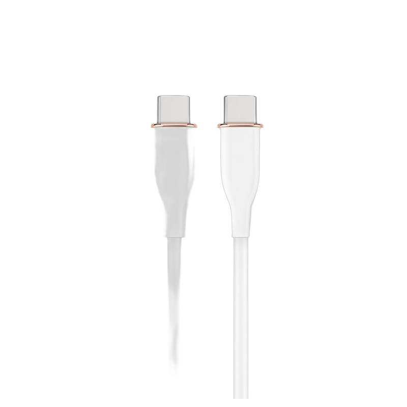 Kabel USB C do USB C 1.5M biały 60W szybkie ładowanie Kabel USB C do USB C 1.5M biały 60W szybkie ładowanie