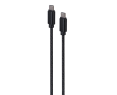 Kabel USB C do USB C 1.8m czarny pozłacane złącza stylowy design Kabel USB C do USB C 1.8m czarny pozłacane złącza stylowy design
