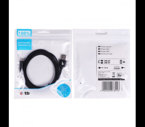 Kabel USB USB C 1.5m czarny do ładowania szybki jakościowy