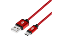 Kabel USB USB C 1.5m rubinowy szybkie ładowanie do smartfona Kabel USB USB C 1.5m rubinowy szybkie ładowanie do smartfona