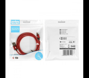 Kabel USB USB C 1.5m rubinowy szybkie ładowanie do smartfona