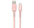Kabel USB USB C 1m szybkie ładowanie silikonowy różowy Kabel USB USB C 1m szybkie ładowanie silikonowy różowy
