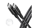 Kabel USB-C AXAGON BUCM-CM10AB 1m wytrzymały PD 60W czarny do szybkiego ładowania Kabel USB-C AXAGON BUCM-CM10AB 1m wytrzymały PD 60W czarny do szybkiego ładowania