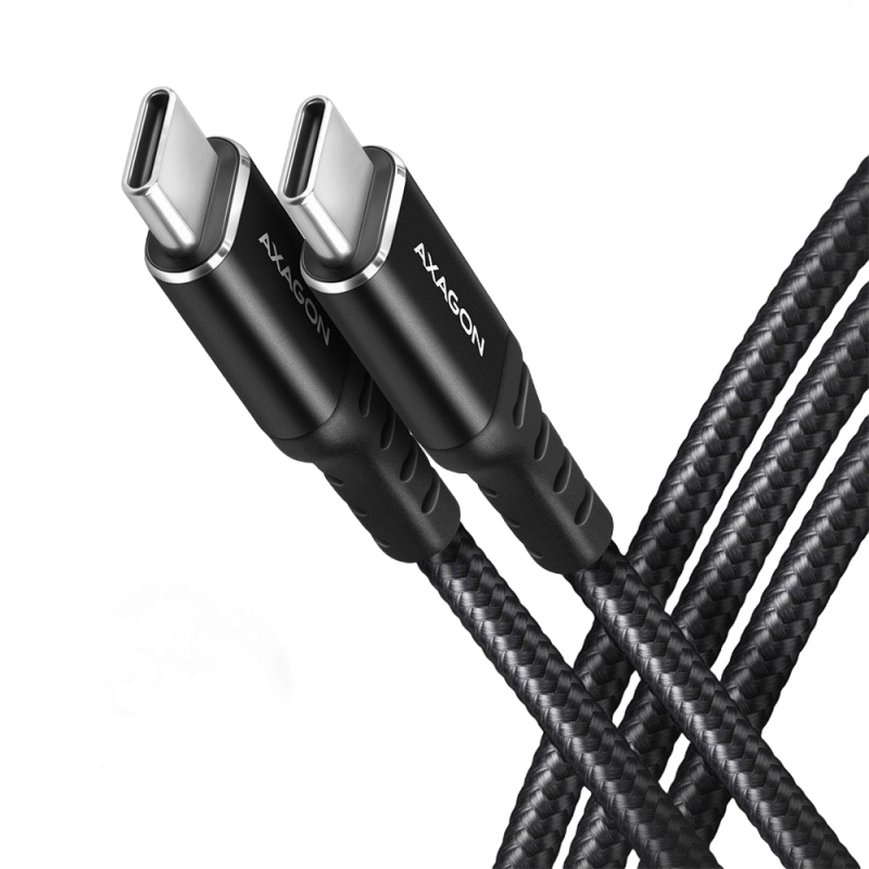 Kabel USB-C AXAGON BUCM-CM30AB 3m PD 60W wytrzymały z nylonowym oplotem Kabel USB-C AXAGON BUCM-CM30AB 3m PD 60W wytrzymały z nylonowym oplotem