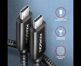 Kabel USB-C AXAGON BUCM2-CM15AB 1,5m 240W PD szybki i wytrzymały Kabel USB-C AXAGON BUCM2-CM15AB 1,5m 240W PD szybki i wytrzymały
