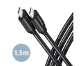 Kabel USB-C AXAGON BUCM3-CM15AB 1.5m PD 60W lekki szybki transfer danych Kabel USB-C AXAGON BUCM3-CM15AB 1.5m PD 60W lekki szybki transfer danych
