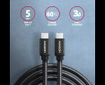 Kabel USB-C AXAGON BUCM3-CM15AB 1.5m PD 60W lekki szybki transfer danych Kabel USB-C AXAGON BUCM3-CM15AB 1.5m PD 60W lekki szybki transfer danych