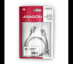 Kabel USB-C AXAGON BUCM3-CM15AB 1.5m PD 60W lekki szybki transfer danych